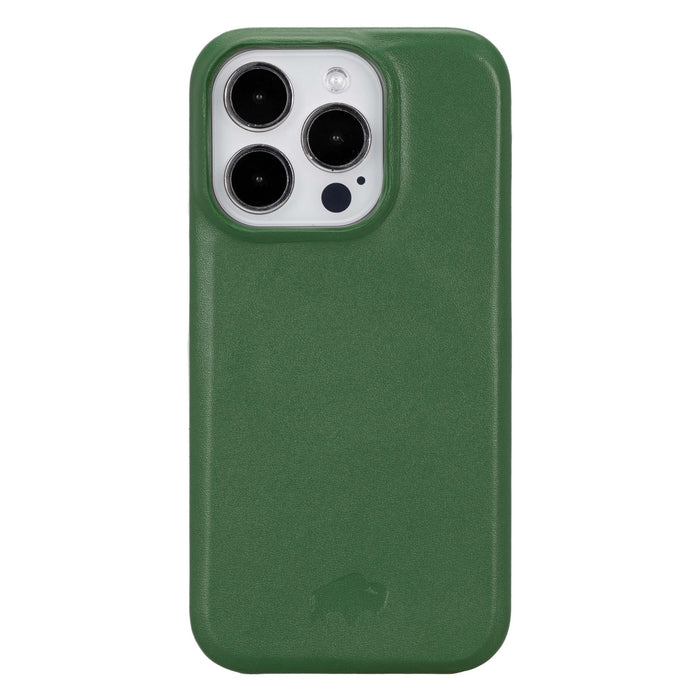 Mason Leather iPhone 15 Pro MagSafe Case, Soft Green - BlackBrook Case