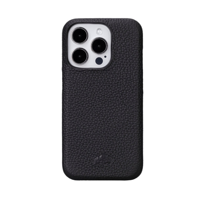 Mason Leather iPhone 15 Pro Max MagSafe Case, Pebble Black - BlackBrook Case