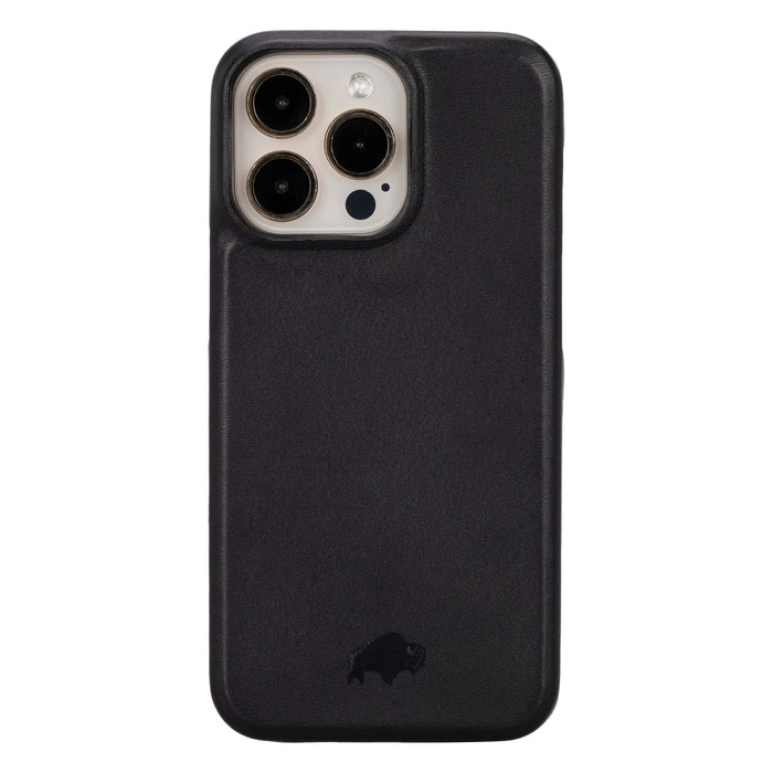 Mason Leather iPhone 15 Pro Max MagSafe Case, Soft Black - BlackBrook Case