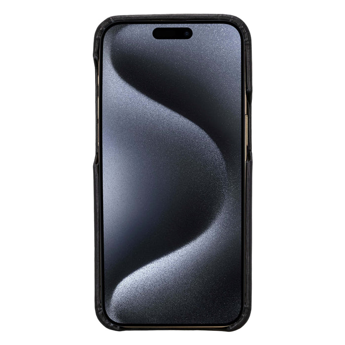 Mason Full-Grain Leather MagSafe Case – iPhone 15 Pro, Soft Black - BlackBrook Case