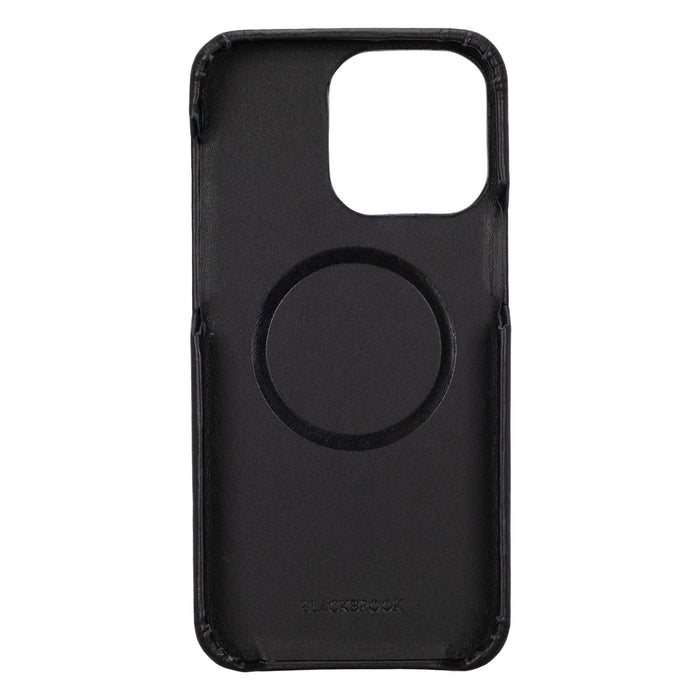 Mason Full-Grain Leather MagSafe Case – iPhone 15 Pro, Soft Black - BlackBrook Case
