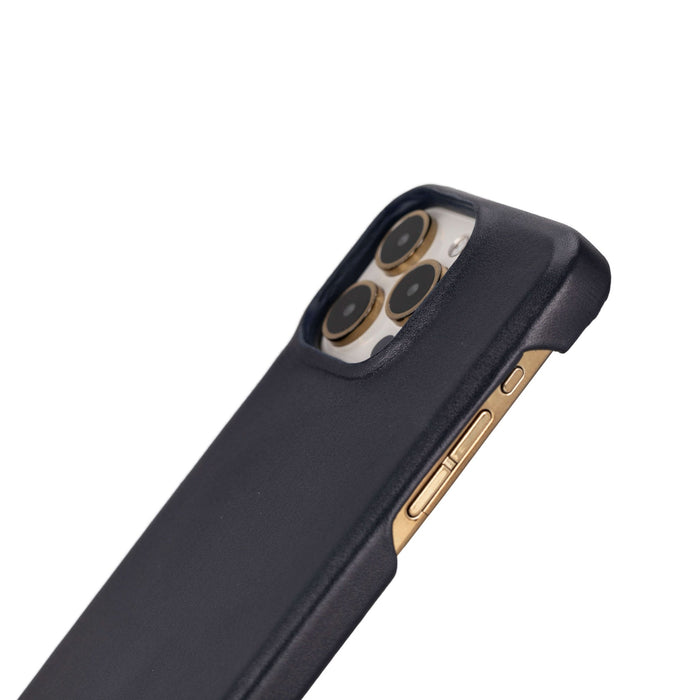 Mason Full-Grain Leather MagSafe Case – iPhone 15 Pro, Soft Blue - BlackBrook Case