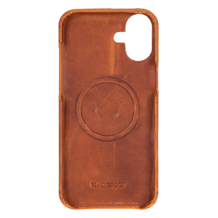 Mason Leather iPhone 16 MagSafe Case, Golden Brown - BlackBrook Case