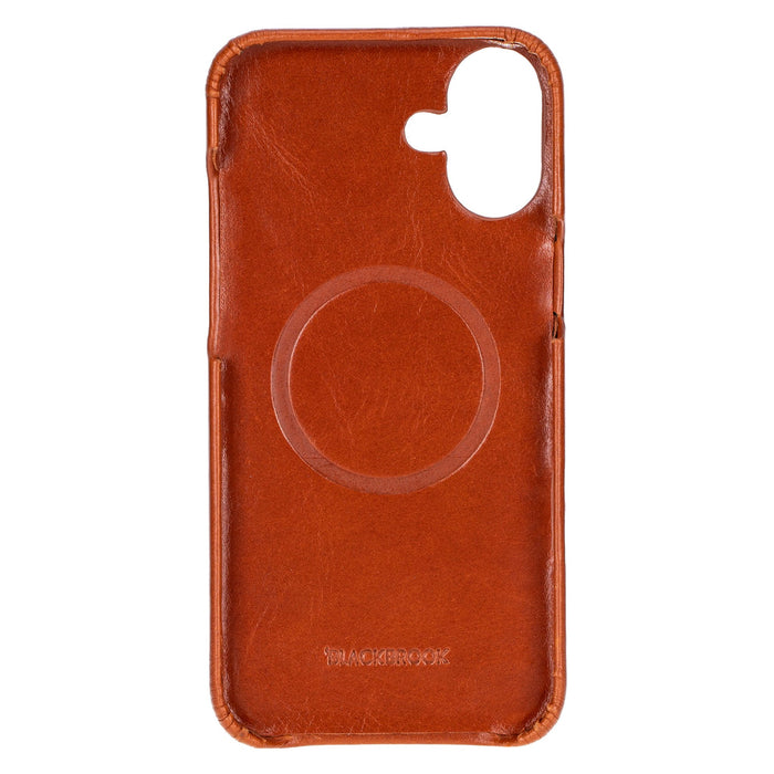Mason Leather iPhone 16 Plus MagSafe Case, Burnished Tan - BlackBrook Case