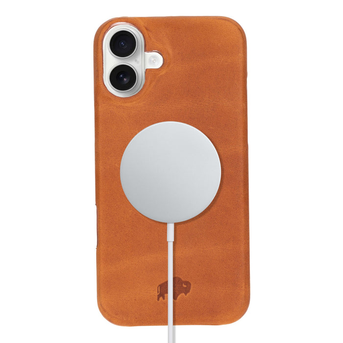 Mason Leather iPhone 16 MagSafe Case, Golden Brown - BlackBrook Case
