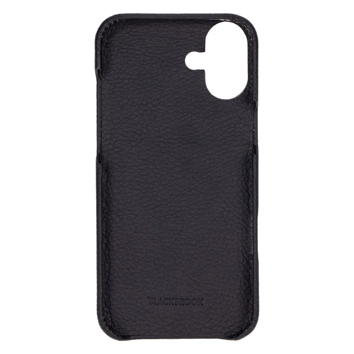 Mason Leather iPhone 16 Plus MagSafe Case, Pebble Black - BlackBrook Case