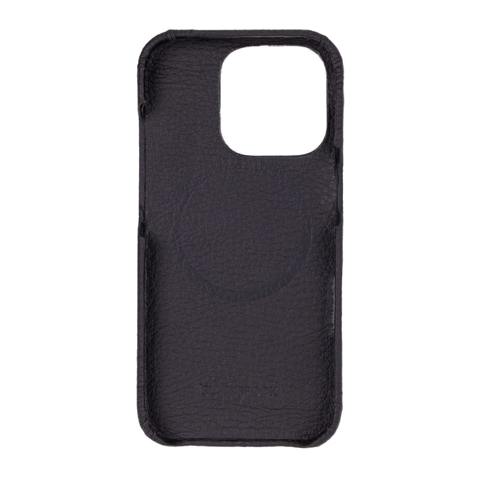 Mason Leather iPhone 16 Pro MagSafe Case, Pebble Black - BlackBrook Case