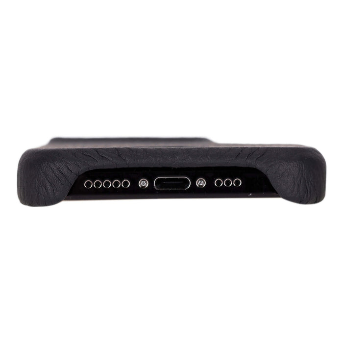 Mason Leather iPhone 16 Pro Max MagSafe Case, Pebble Black - BlackBrook Case