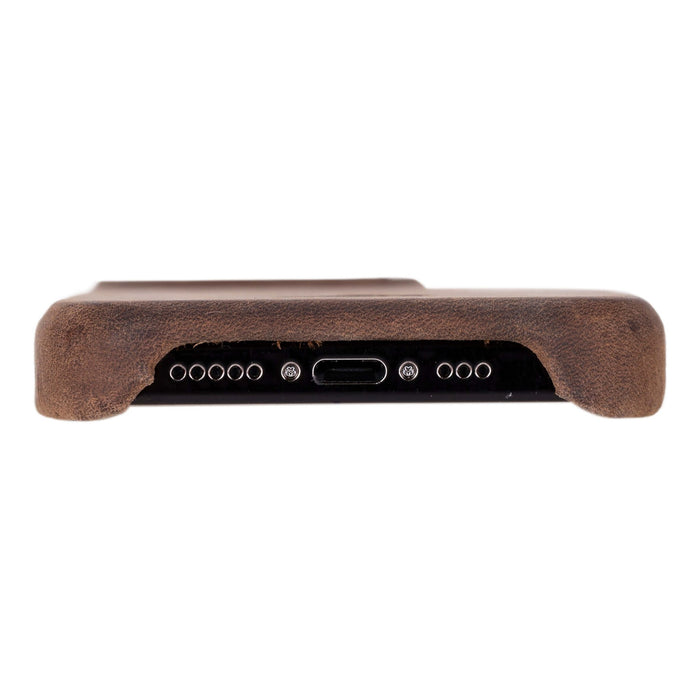 Mason Leather iPhone 16 Pro Max MagSafe Case, Distressed Coffee - BlackBrook Case