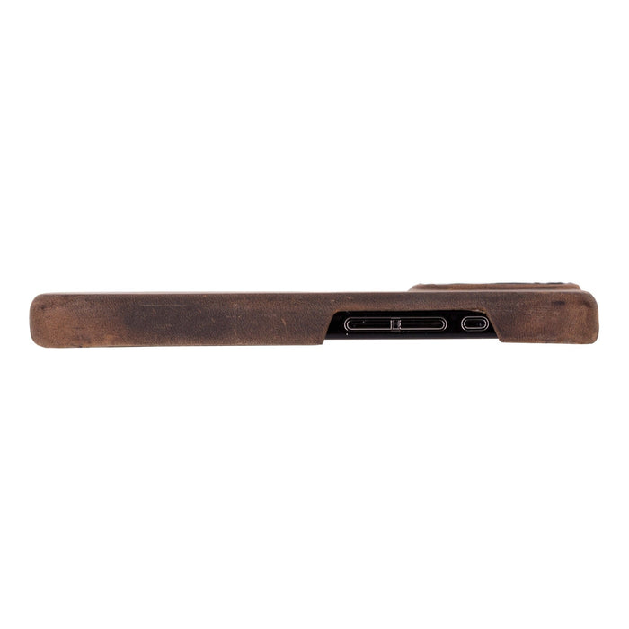 Mason Leather iPhone 16 Pro Max MagSafe Case, Distressed Coffee - BlackBrook Case
