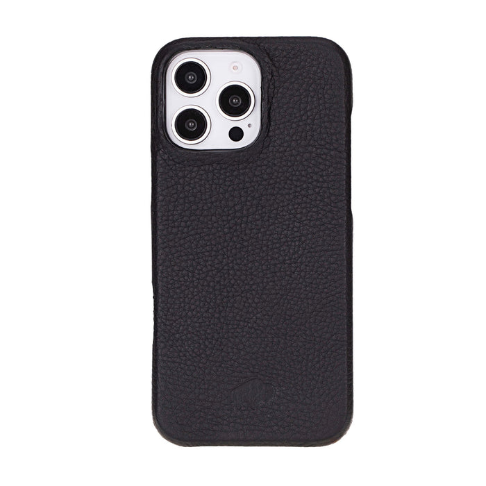 Mason Leather iPhone 16 Pro Max MagSafe Case, Pebble Black - BlackBrook Case
