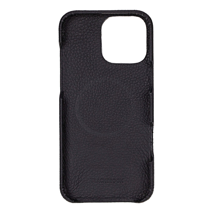 Mason Leather iPhone 16 Pro Max MagSafe Case, Pebble Black - BlackBrook Case