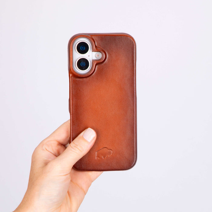 Mason Leather iPhone 17 MagSafe Case, Burnished Tan - BlackBrook Case