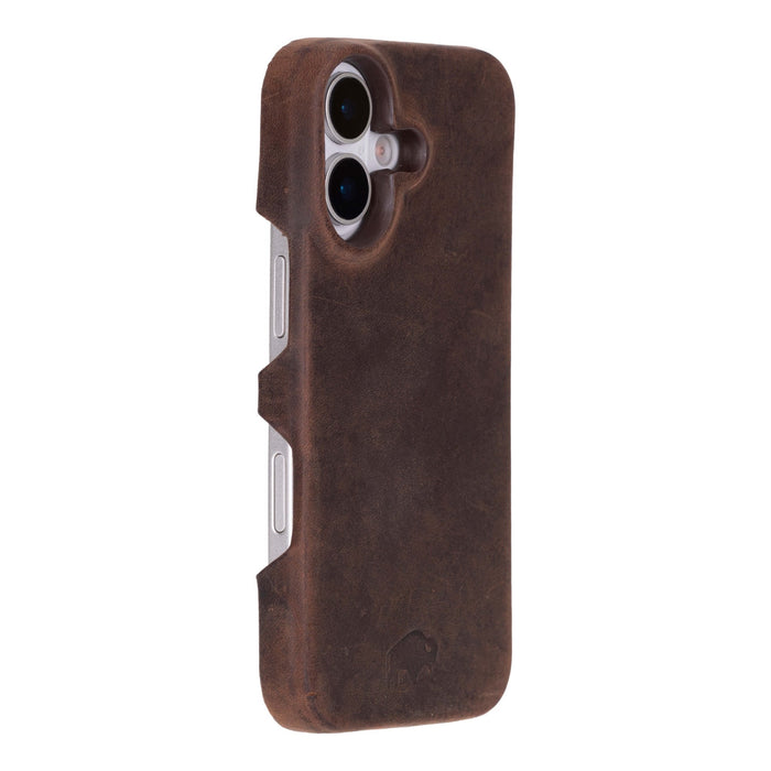Mason Leather iPhone 17 MagSafe Case, Distressed Coffee - BlackBrook Case