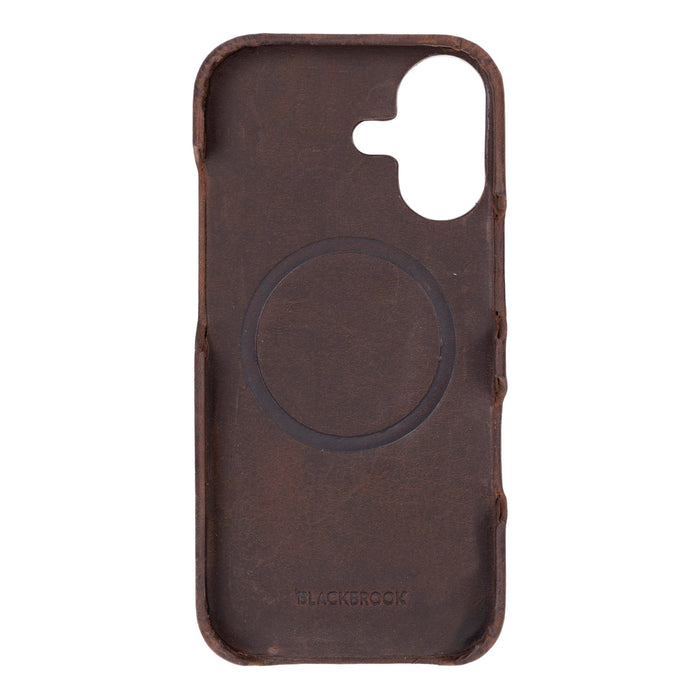 Mason Leather iPhone 17 MagSafe Case, Distressed Coffee - BlackBrook Case