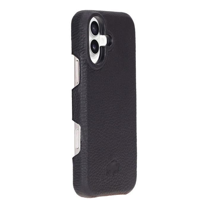 Mason Leather iPhone 17 MagSafe Case, Pebble Black - BlackBrook Case