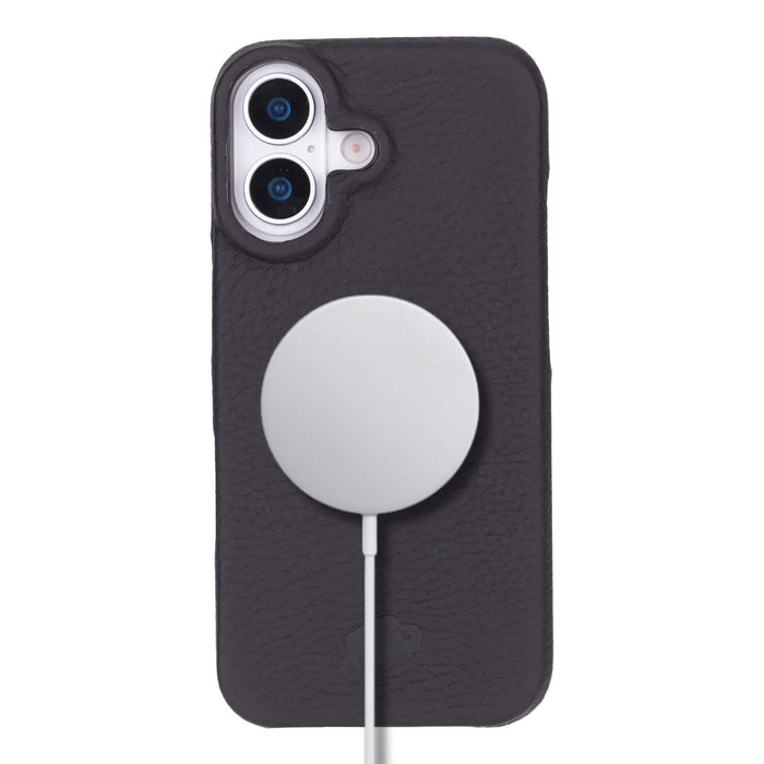 Mason Leather iPhone 17 MagSafe Case, Pebble Black - BlackBrook Case