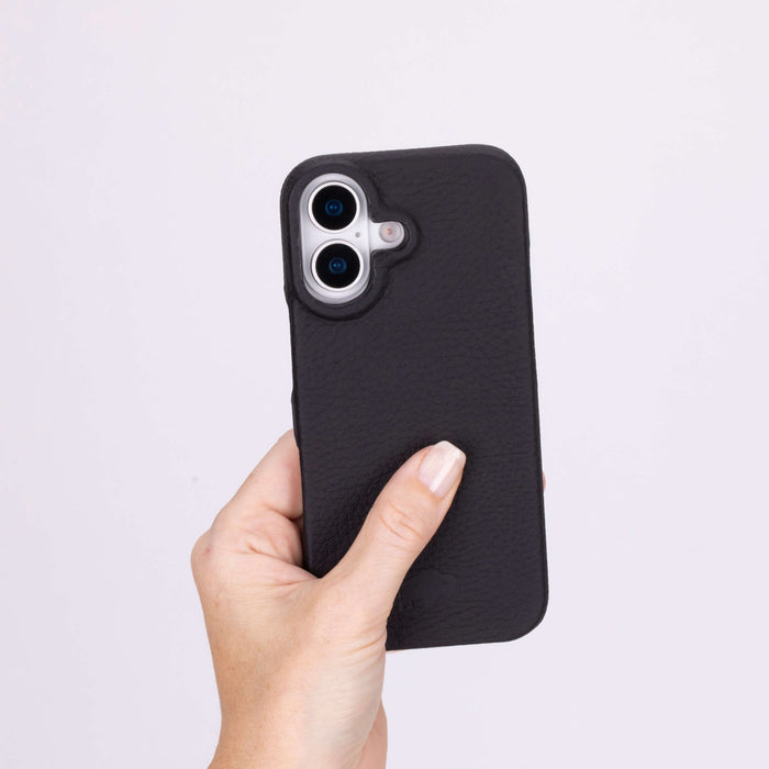 Mason Leather iPhone 17 MagSafe Case, Pebble Black - BlackBrook Case