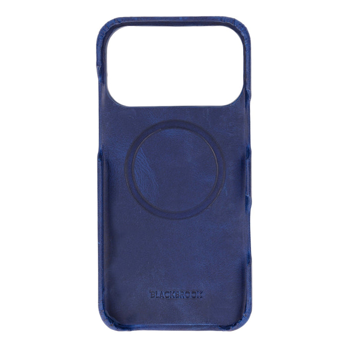 Mason Leather iPhone 18 Pro MagSafe Case, Deep Blue - BlackBrook Case
