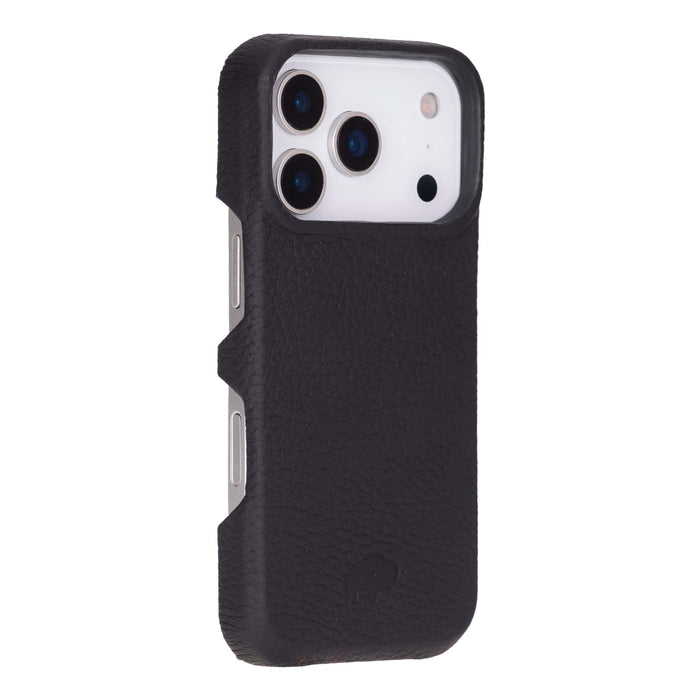 Mason Leather iPhone 18 Pro MagSafe Case, Pebble Black - BlackBrook Case