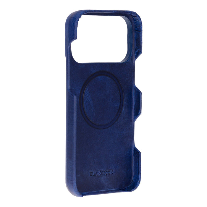 Mason Leather iPhone 18 Pro MagSafe Case, Deep Blue - BlackBrook Case