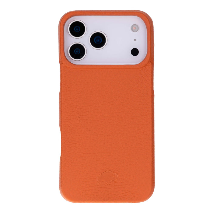 Mason Leather iPhone 18 Pro MagSafe Case, Pebble Orange - BlackBrook Case