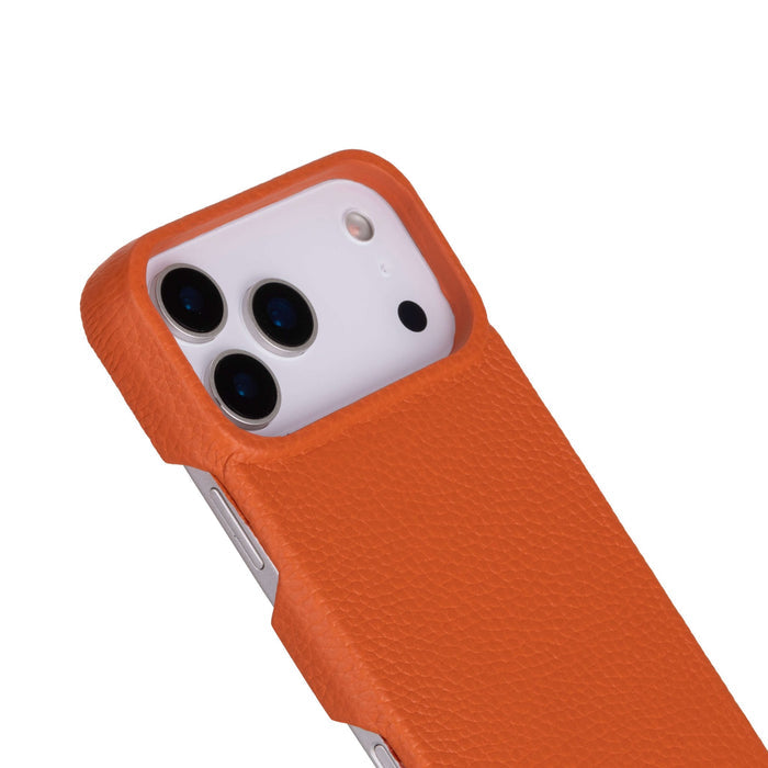 Mason Leather iPhone 18 Pro MagSafe Case, Pebble Orange - BlackBrook Case