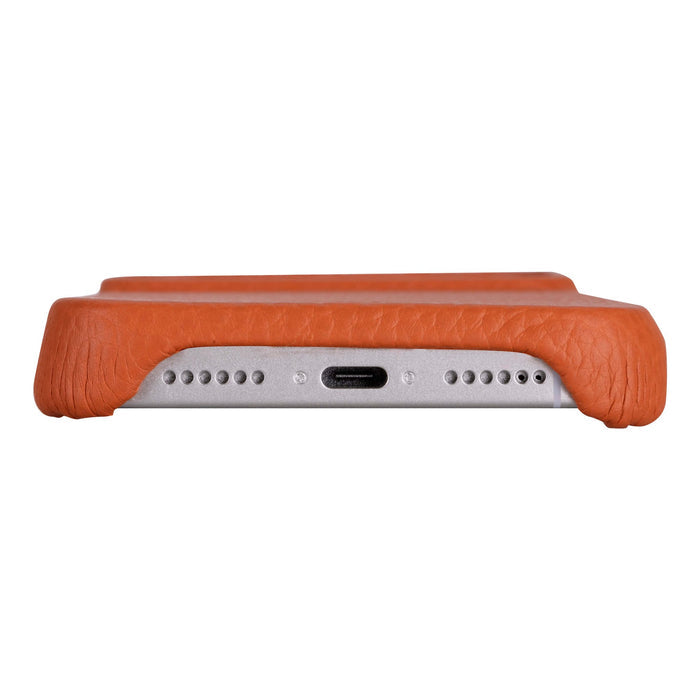 Mason Leather iPhone 18 Pro MagSafe Case, Pebble Orange - BlackBrook Case