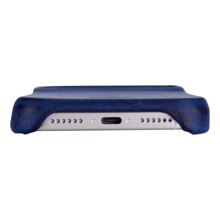 Mason Leather iPhone 18 Pro MagSafe Case, Deep Blue - BlackBrook Case