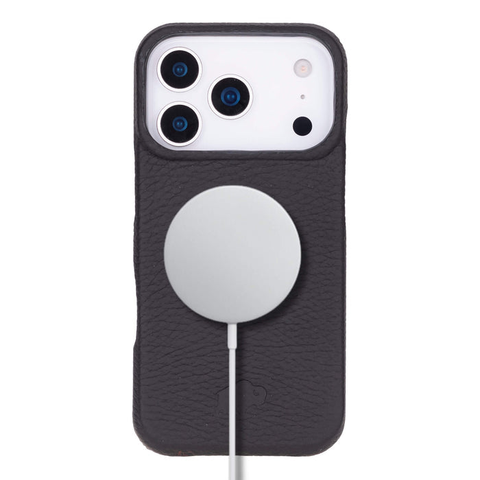 Mason Leather iPhone 18 Pro MagSafe Case, Pebble Black - BlackBrook Case