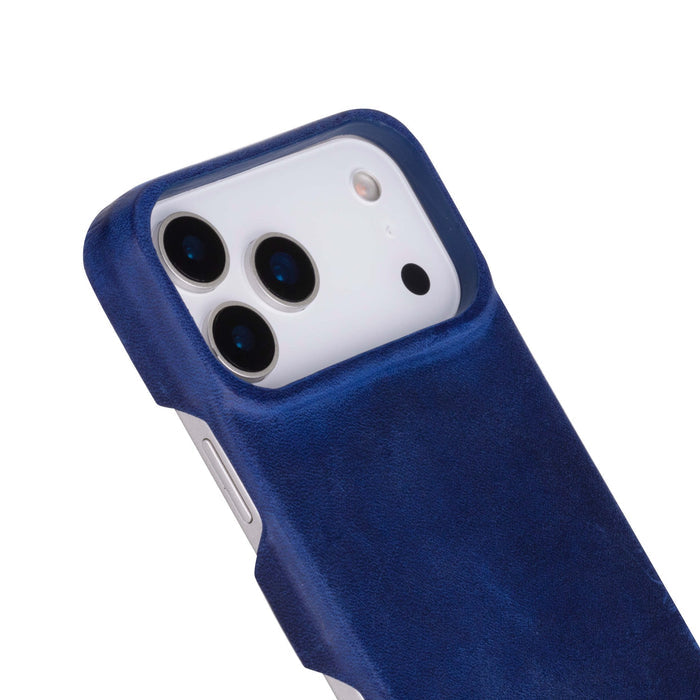 Mason Leather iPhone 18 Pro MagSafe Case, Deep Blue - BlackBrook Case