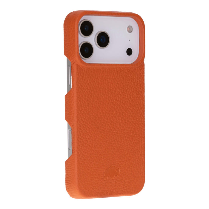 Mason Leather iPhone 18 Pro MagSafe Case, Pebble Orange - BlackBrook Case