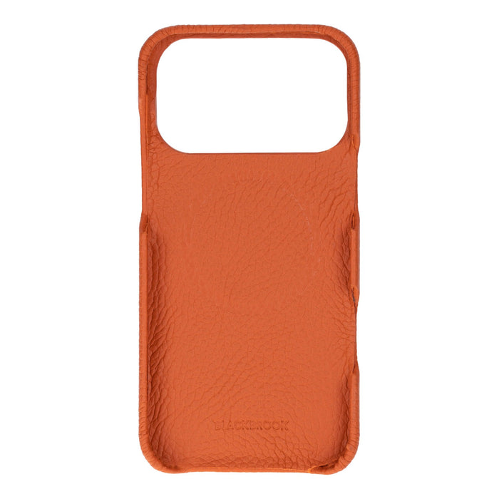 Mason Leather iPhone 18 Pro MagSafe Case, Pebble Orange - BlackBrook Case