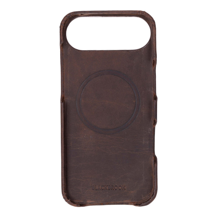 Mason Leather iPhone Air MagSafe Case, Distressed Coffee - BlackBrook Case