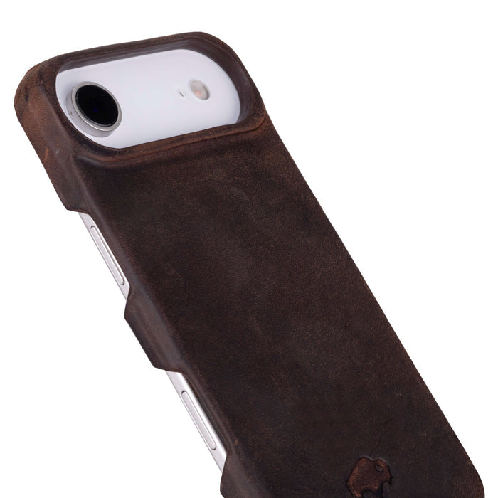 Mason Leather iPhone Air MagSafe Case, Distressed Coffee - BlackBrook Case