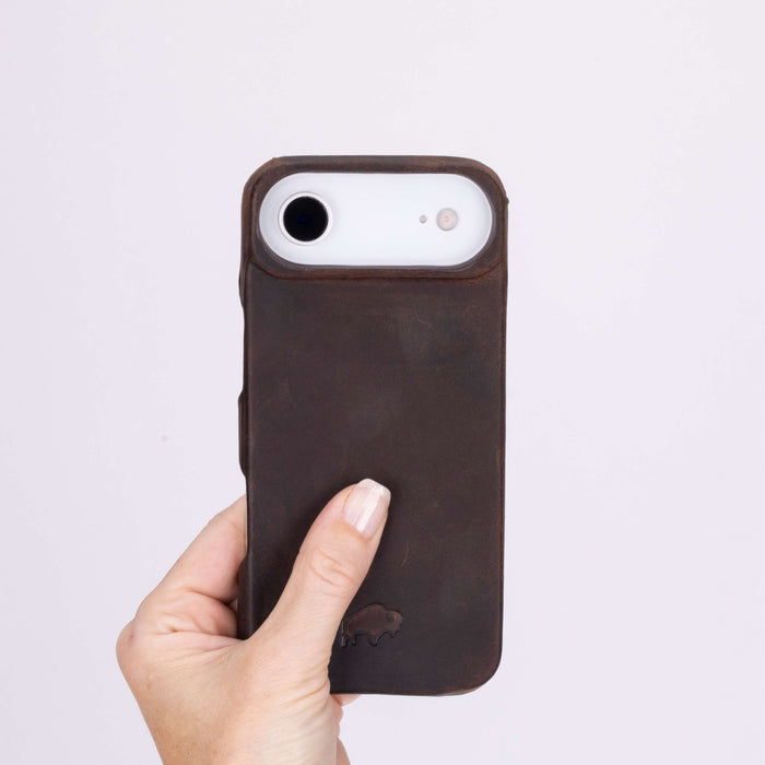 Mason Leather iPhone Air MagSafe Case, Distressed Coffee - BlackBrook Case