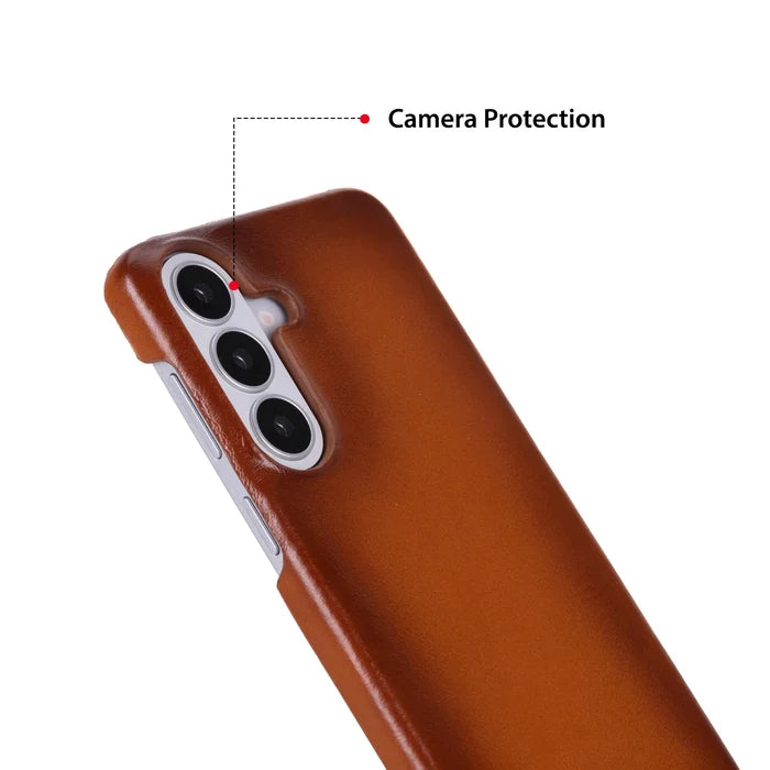 Mason Leather Samsung S26 Plus Case, Rustic Tan - BlackBrook Case