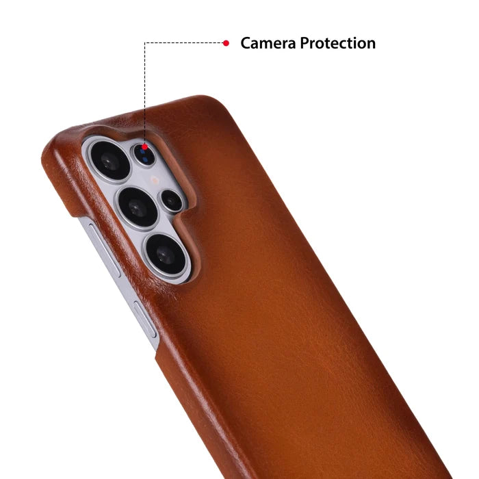 Mason Leather Samsung S26 Ultra Case, Rustic Tan - BlackBrook Case