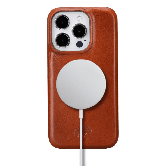 Mason Leather iPhone 16 Pro MagSafe Case, Burnished Tan - BlackBrook Case