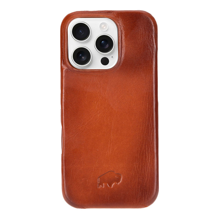 Mason Leather iPhone 16 Pro MagSafe Case, Burnished Tan - BlackBrook Case