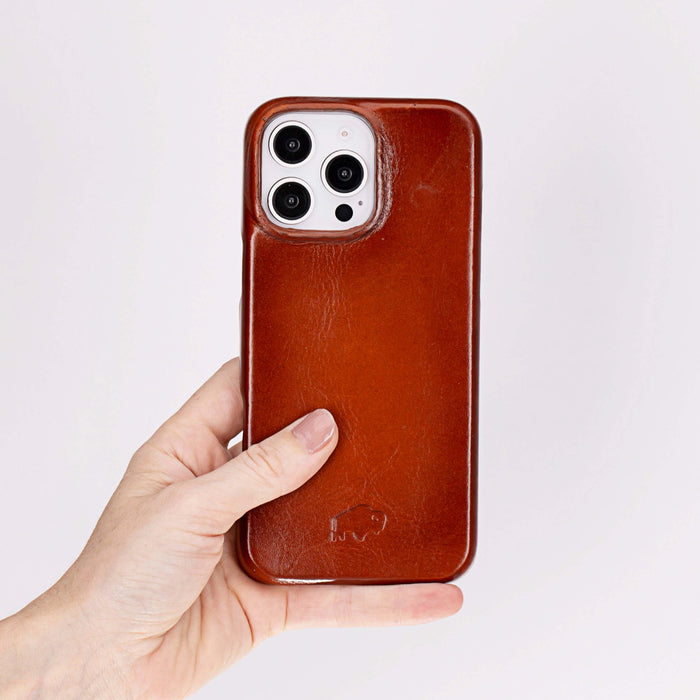 Mason Leather iPhone 16 Pro MagSafe Case, Burnished Tan - BlackBrook Case