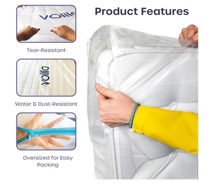 Mattress Storage Cover Waterproof Zipper Moving Dust Protection King Size-287