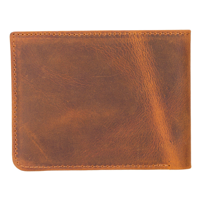 Merlin Full‑Grain Leather Bifold Wallet, Golden Brown - BlackBrook Case