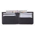 Merlin Full‑Grain Leather Bifold Wallet, Pebble Black - BlackBrook Case