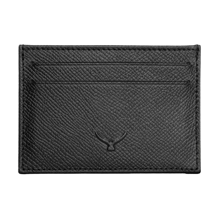 Milano Men’s Slim Leather Card Holder – Mapi Edition, Black - BlackBrook Case