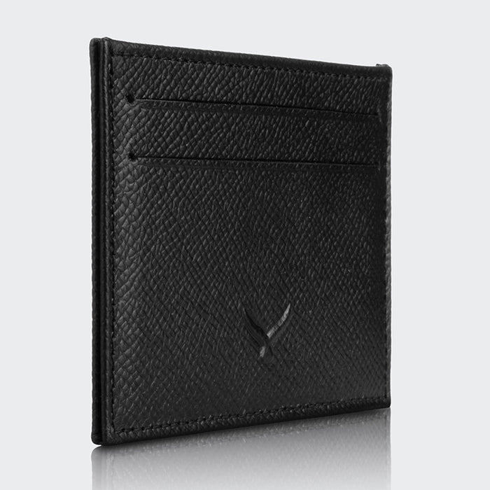 Milano Men’s Slim Leather Card Holder – Mapi Edition, Black - BlackBrook Case