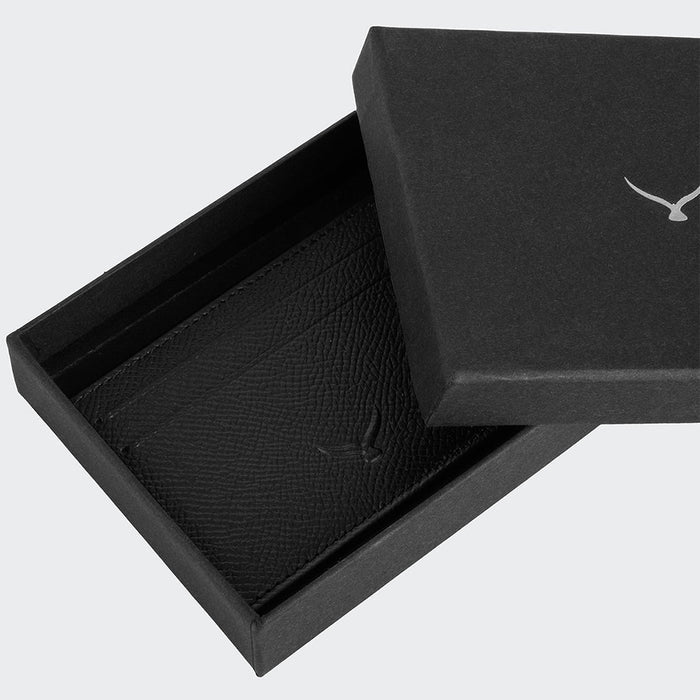 Milano Men’s Slim Leather Card Holder – Mapi Edition, Black - BlackBrook Case