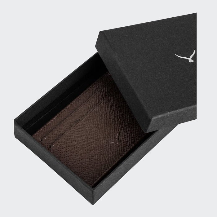 Milano Men’s Slim Leather Card Holder – Mapi Edition, Brown - BlackBrook Case