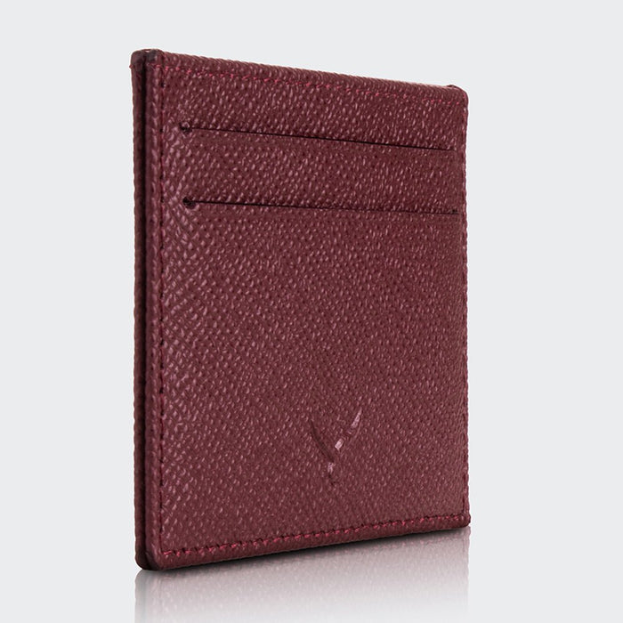 Milano Men’s Slim Leather Card Holder – Mapi Edition, Burgundy - Mapi