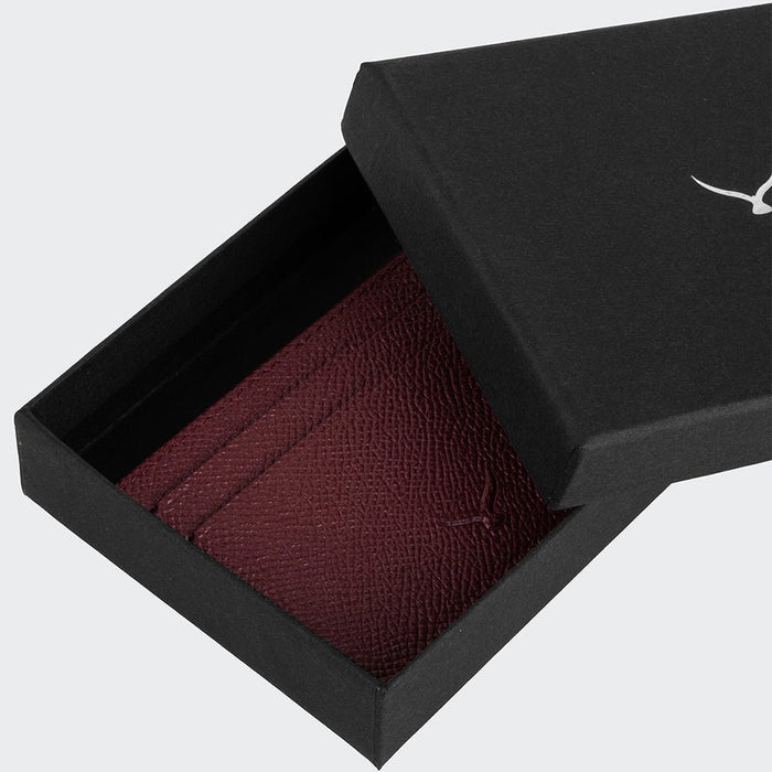 Milano Men’s Slim Leather Card Holder – Mapi Edition, Burgundy - Mapi